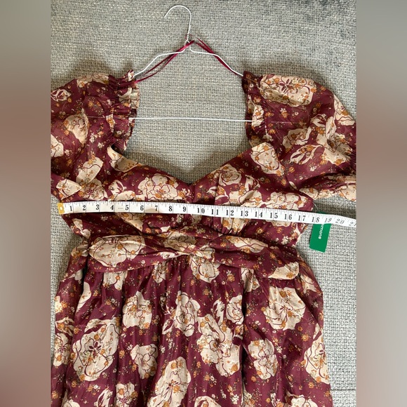 Simons BluPepper Ancient Floral Sweetheart Neckline Maxi Dress Size U.S. Large - Picture 12 of 16